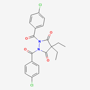 3,5-Pyrazolidinedione, 1,2-bis(4-chlorobenzoyl)-4,4-diethyl-