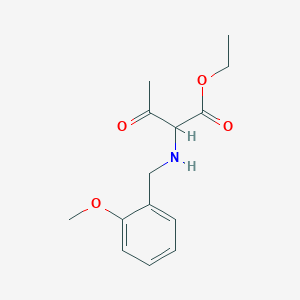 Ethyl 2-{[(2-methoxyphenyl)methyl]amino}-3-oxobutanoate