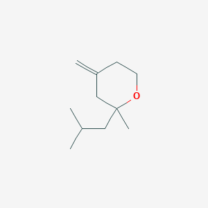 2-Methyl-4-methylidene-2-(2-methylpropyl)oxane