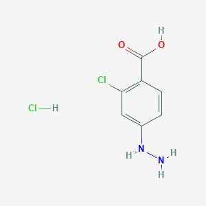 B1454729 2-Chloro-4-hydrazinylbenzoic acid hydrochloride CAS No. 41112-74-7