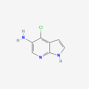 molecular formula C7H6ClN3 B1454742 4-chloro-1H-pyrrolo[2,3-b]pyridin-5-amine CAS No. 930293-37-1