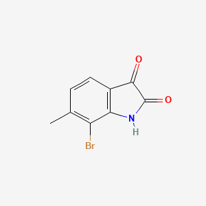 molecular formula C9H6BrNO2 B1454743 7-Bromo-6-methylindoline-2,3-dione CAS No. 882679-16-5