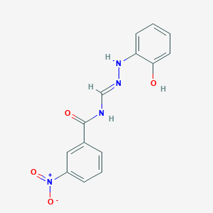 N-[(E)-[(2-hydroxyphenyl)hydrazinylidene]methyl]-3-nitrobenzamide