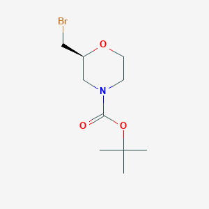 molecular formula C10H18BrNO3 B1454750 (S)-tert-Butyl 2-(bromomethyl)morpholine-4-carboxylate CAS No. 919286-71-8