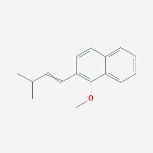 molecular formula C16H18O B14547517 1-Methoxy-2-(3-methylbut-1-en-1-yl)naphthalene CAS No. 61990-06-5