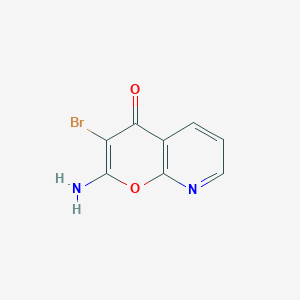 4H-Pyrano[2,3-b]pyridin-4-one, 2-amino-3-bromo-