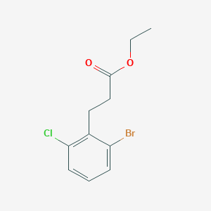 molecular formula C11H12BrClO2 B1454753 Ethyl 3-(2-bromo-6-chlorophenyl)propanoate CAS No. 1261455-37-1