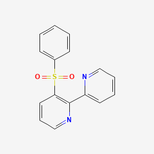 molecular formula C16H12N2O2S B14547530 3-(Benzenesulfonyl)-2,2'-bipyridine CAS No. 62146-84-3