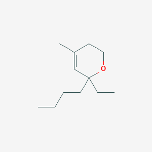 molecular formula C12H22O B14547532 6-Butyl-6-ethyl-4-methyl-3,6-dihydro-2H-pyran CAS No. 62062-87-7