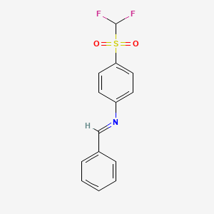 (E)-N-[4-(Difluoromethanesulfonyl)phenyl]-1-phenylmethanimine