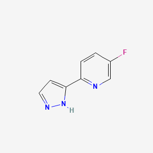 molecular formula C8H6FN3 B1454754 5-fluoro-2-(1H-pyrazol-3-yl)pyridine CAS No. 1382035-54-2