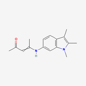 4-[(1,2,3-Trimethyl-1H-indol-6-yl)amino]pent-3-en-2-one