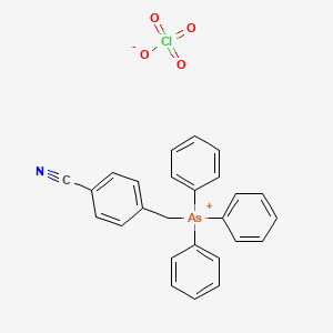 [(4-Cyanophenyl)methyl](triphenyl)arsanium perchlorate