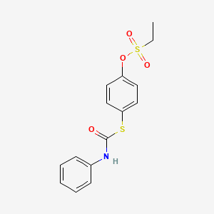 4-[(Phenylcarbamoyl)sulfanyl]phenyl ethanesulfonate