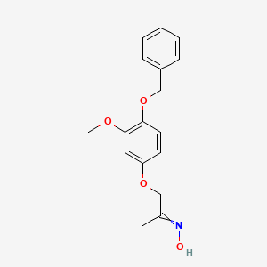 N-{1-[4-(Benzyloxy)-3-methoxyphenoxy]propan-2-ylidene}hydroxylamine