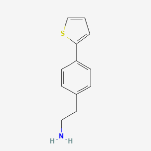 molecular formula C12H13NS B1454761 2-(4-(Thiophen-2-yl)phenyl)ethanamine CAS No. 910400-56-5
