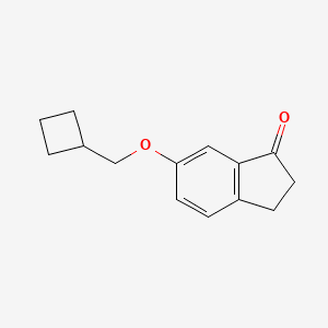 molecular formula C14H16O2 B1454763 6-Cyclobutylmethoxy-indan-1-one CAS No. 1383985-15-6