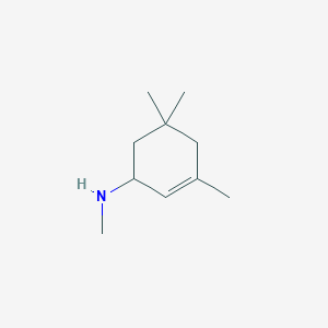 molecular formula C10H19N B14547630 N,3,5,5-Tetramethylcyclohex-2-en-1-amine CAS No. 62034-44-0