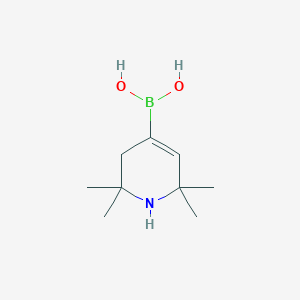 molecular formula C9H18BNO2 B1454764 (2,2,6,6-Tetramethyl-1,2,3,6-tetrahydropyridin-4-yl)boronic acid CAS No. 1403597-93-2