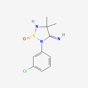 molecular formula C10H12ClN3OS B14547647 2-(3-Chlorophenyl)-3-imino-4,4-dimethyl-1lambda~4~,2,5-thiadiazolidin-1-one CAS No. 61903-89-7