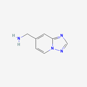 molecular formula C7H8N4 B1454766 [1,2,4]Triazolo[1,5-a]pyridin-7-ylmethanamine CAS No. 1313726-30-5