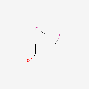 molecular formula C6H8F2O B1454767 3,3-双(氟甲基)环丁-1-酮 CAS No. 1398570-16-5
