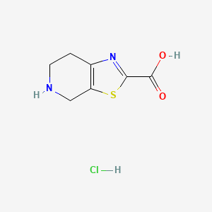 molecular formula C7H9ClN2O2S B1454769 4,5,6,7-Tetrahydrothiazolo[5,4-c]pyridine-2-carboxylic Acid Hydrochloride CAS No. 1190971-73-3