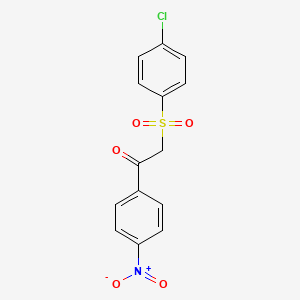 2-(4-Chlorobenzene-1-sulfonyl)-1-(4-nitrophenyl)ethan-1-one