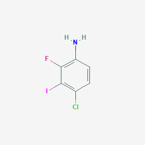 molecular formula C6H4ClFIN B1454771 4-Chloro-2-fluoro-3-iodoaniline CAS No. 1000590-87-3