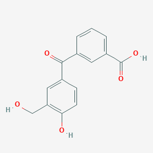 3-[4-Hydroxy-3-(hydroxymethyl)benzoyl]benzoic acid