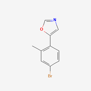molecular formula C10H8BrNO B1454775 5-(4-Bromo-2-methylphenyl)-1,3-oxazole CAS No. 501944-47-4