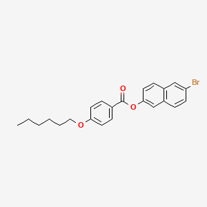 molecular formula C23H23BrO3 B14547750 (6-bromonaphthalen-2-yl) 4-hexoxybenzoate CAS No. 61699-22-7