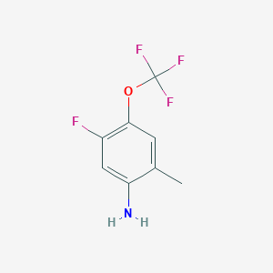 molecular formula C8H7F4NO B1454776 5-Fluoro-2-methyl-4-(trifluoromethoxy)aniline CAS No. 1706430-25-2