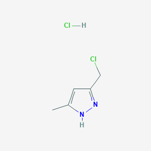 molecular formula C5H8Cl2N2 B1454777 5-(chloromethyl)-3-methyl-1H-pyrazole hydrochloride CAS No. 278798-05-3
