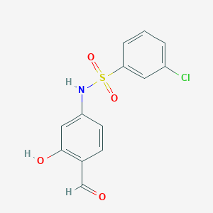 3-Chloro-N-(4-formyl-3-hydroxyphenyl)benzene-1-sulfonamide