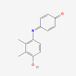 molecular formula C14H13NO2 B14547784 4-[(4-Hydroxy-2,3-dimethylphenyl)imino]cyclohexa-2,5-dien-1-one CAS No. 62230-84-6