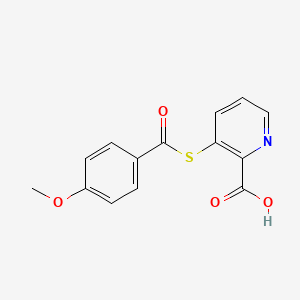 3-[(4-Methoxybenzoyl)sulfanyl]pyridine-2-carboxylic acid