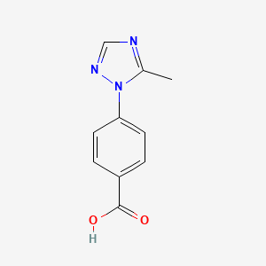 molecular formula C10H9N3O2 B1454780 4-(5-Methyl-1H-1,2,4-triazol-1-yl)benzoic acid CAS No. 1368819-46-8