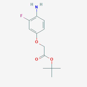molecular formula C12H16FNO3 B1454783 (4-Amino-3-fluoro-phenoxy)-acetic acid tert-butyl ester CAS No. 1162676-58-5
