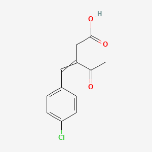 molecular formula C12H11ClO3 B14547835 3-[(4-Chlorophenyl)methylidene]-4-oxopentanoic acid CAS No. 61713-03-9