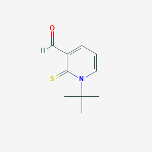 molecular formula C10H13NOS B14547854 3-Pyridinecarboxaldehyde, 1-(1,1-dimethylethyl)-1,2-dihydro-2-thioxo- CAS No. 61856-53-9