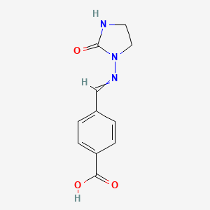 molecular formula C11H11N3O3 B14547897 4-{[(2-Oxoimidazolidin-1-yl)imino]methyl}benzoic acid CAS No. 61835-90-3