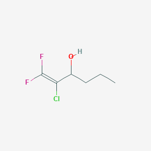 2-Chloro-1,1-difluorohex-1-en-3-ol