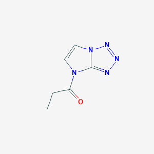 molecular formula C6H7N5O B14547959 1-(4H-Imidazo[1,2-d]tetrazol-4-yl)propan-1-one CAS No. 62266-41-5