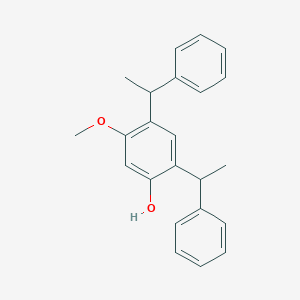 molecular formula C23H24O2 B14547977 Phenol, 5-methoxy-2,4-bis(1-phenylethyl)- CAS No. 62123-46-0