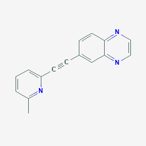 molecular formula C16H11N3 B1454800 6-((6-甲基吡啶-2-基)乙炔基)喹喔啉 CAS No. 442517-35-3