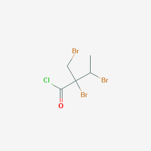 molecular formula C5H6Br3ClO B14548002 2,3-Dibromo-2-(bromomethyl)butanoyl chloride CAS No. 61779-92-8