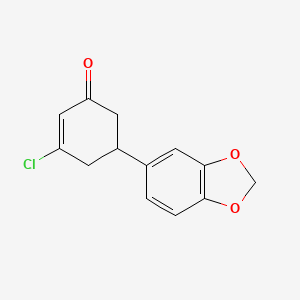 5-(2H-1,3-Benzodioxol-5-yl)-3-chlorocyclohex-2-en-1-one