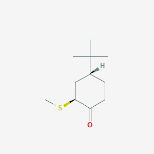 molecular formula C11H20OS B14548018 (2S,4R)-4-tert-Butyl-2-(methylsulfanyl)cyclohexan-1-one CAS No. 62151-61-5