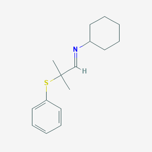 N-cyclohexyl-2-methyl-2-phenylsulfanylpropan-1-imine